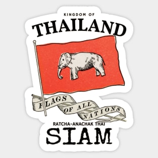 Antique Flag of Thailand Sticker